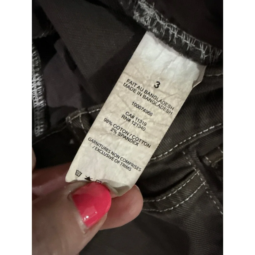 Garage Denim Womens Brown Low Rise Flare Jeans Contrast Stitch‎ Size 3
